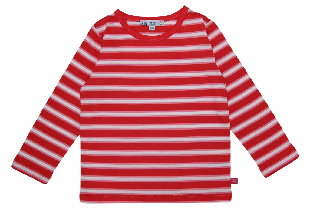 Langarmshirt mit Streifen in red/pink