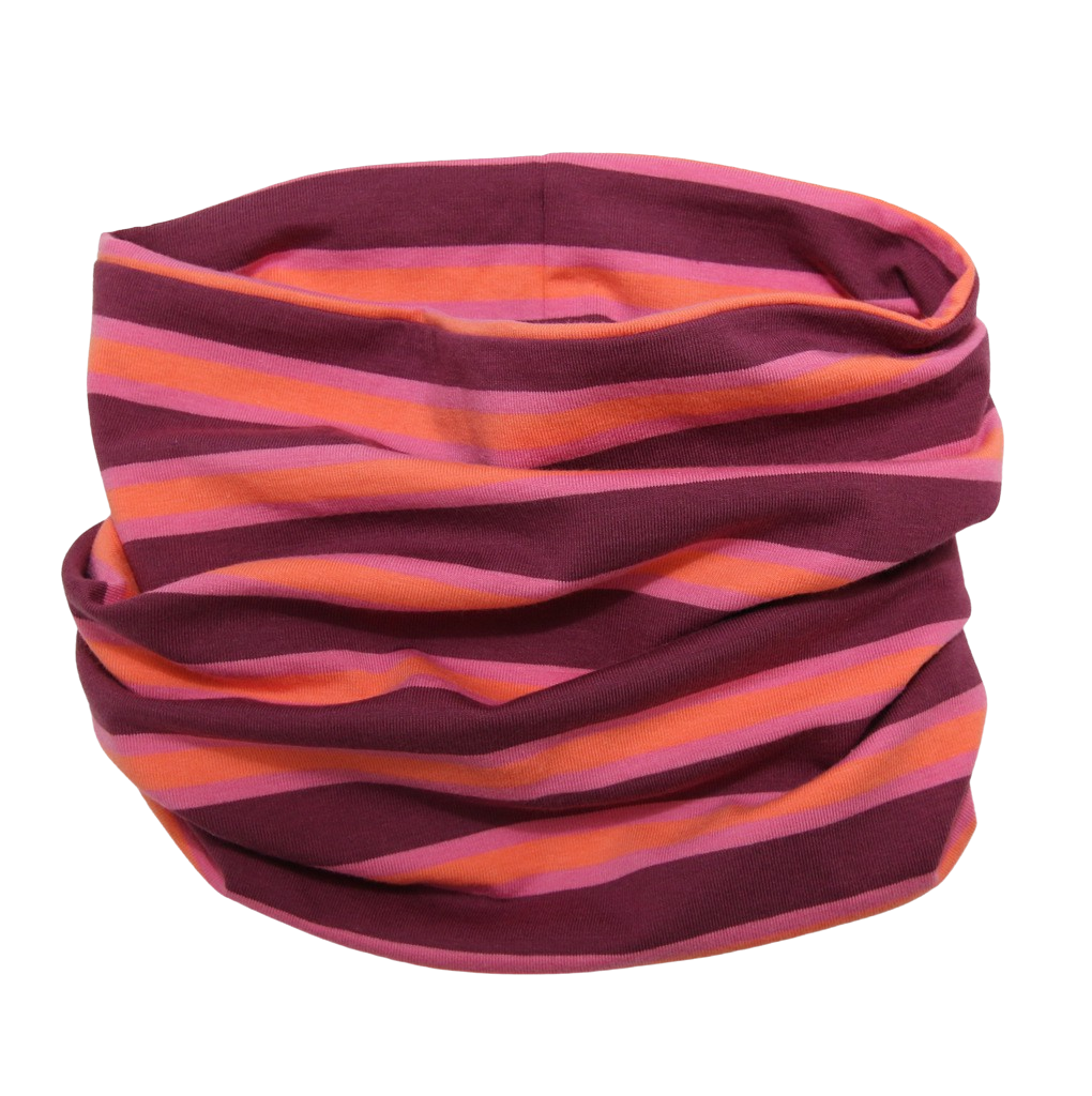 Loop scarf in bordeaux/aprikose