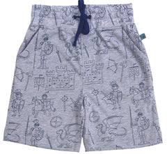 Jersey Shorts Ritterdruck in silvermelange