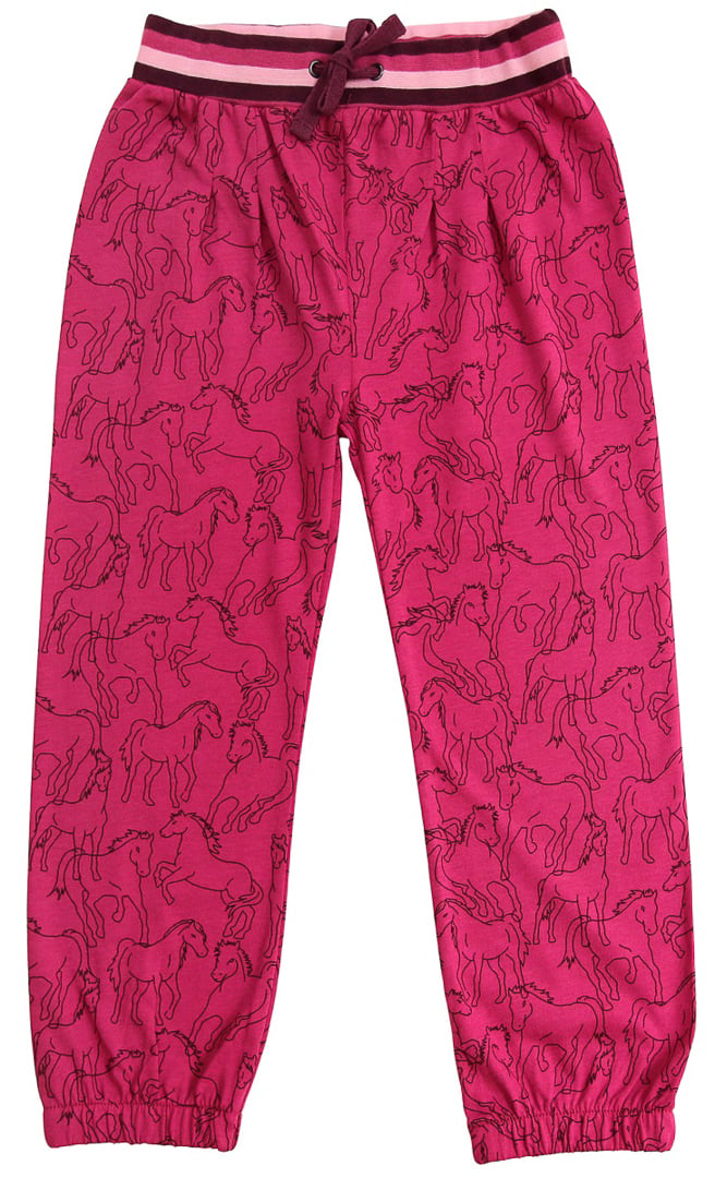 Jersey Hose Pferdedruck in berry