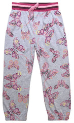 Jersey Hose Schmetterlingsdruck in silvermelange