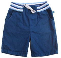 Webshorts mit Rippbund in darkblue