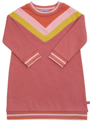 Sweatkleid Colourblocking in dark rosé