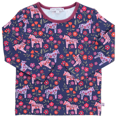 Shirt mit Pferde Alloverdruck in midnight