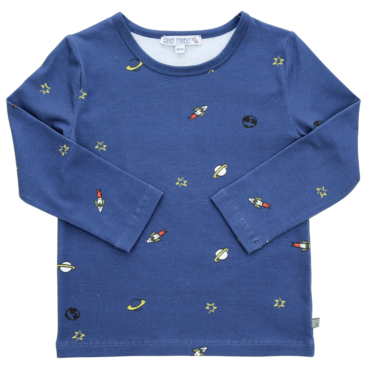Shirt mit Raketen Alloverdruck in midnight