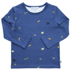 Shirt mit Raketen Alloverdruck in midnight