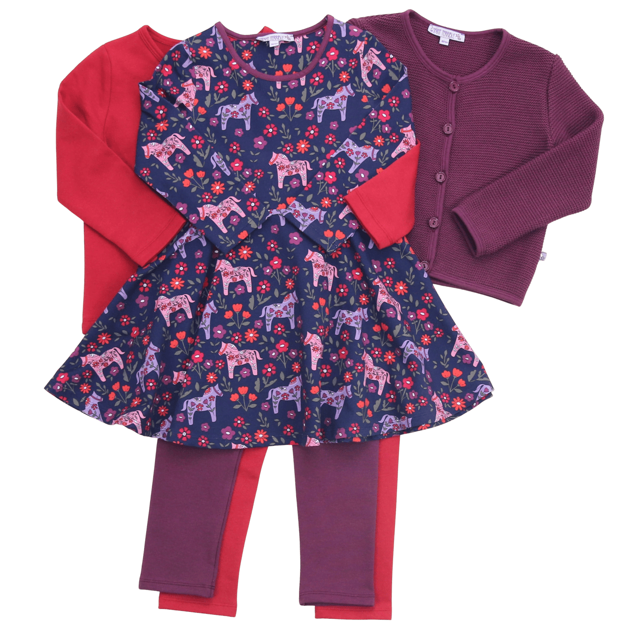 Drehkleid mit Pferdedruck in midnight
