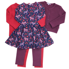Drehkleid mit Pferdedruck in midnight
