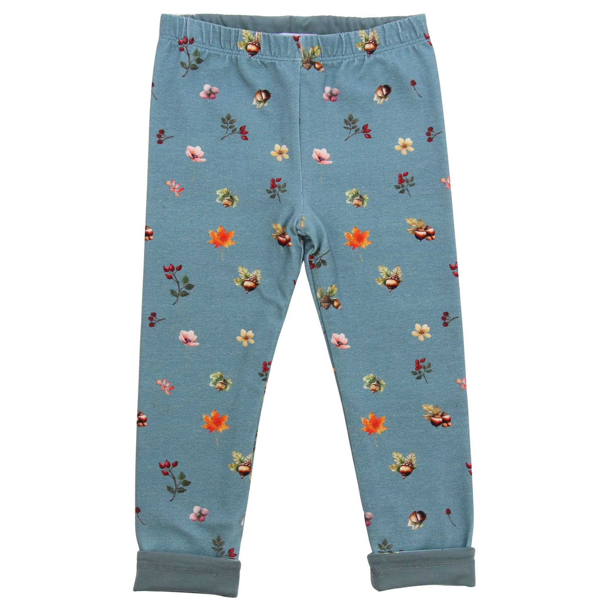 Wendeleggings mit Blätterdruck in dark turquoise