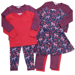 Wendeleggings mit Pferdedruck in midnight