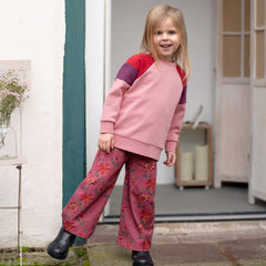 Colourblocking Sweatshirt in candy pink-burnt red