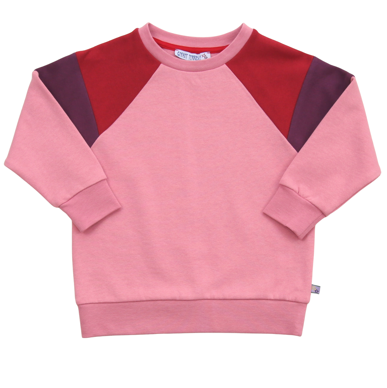 Colourblocking Sweatshirt in candy pink-burnt red