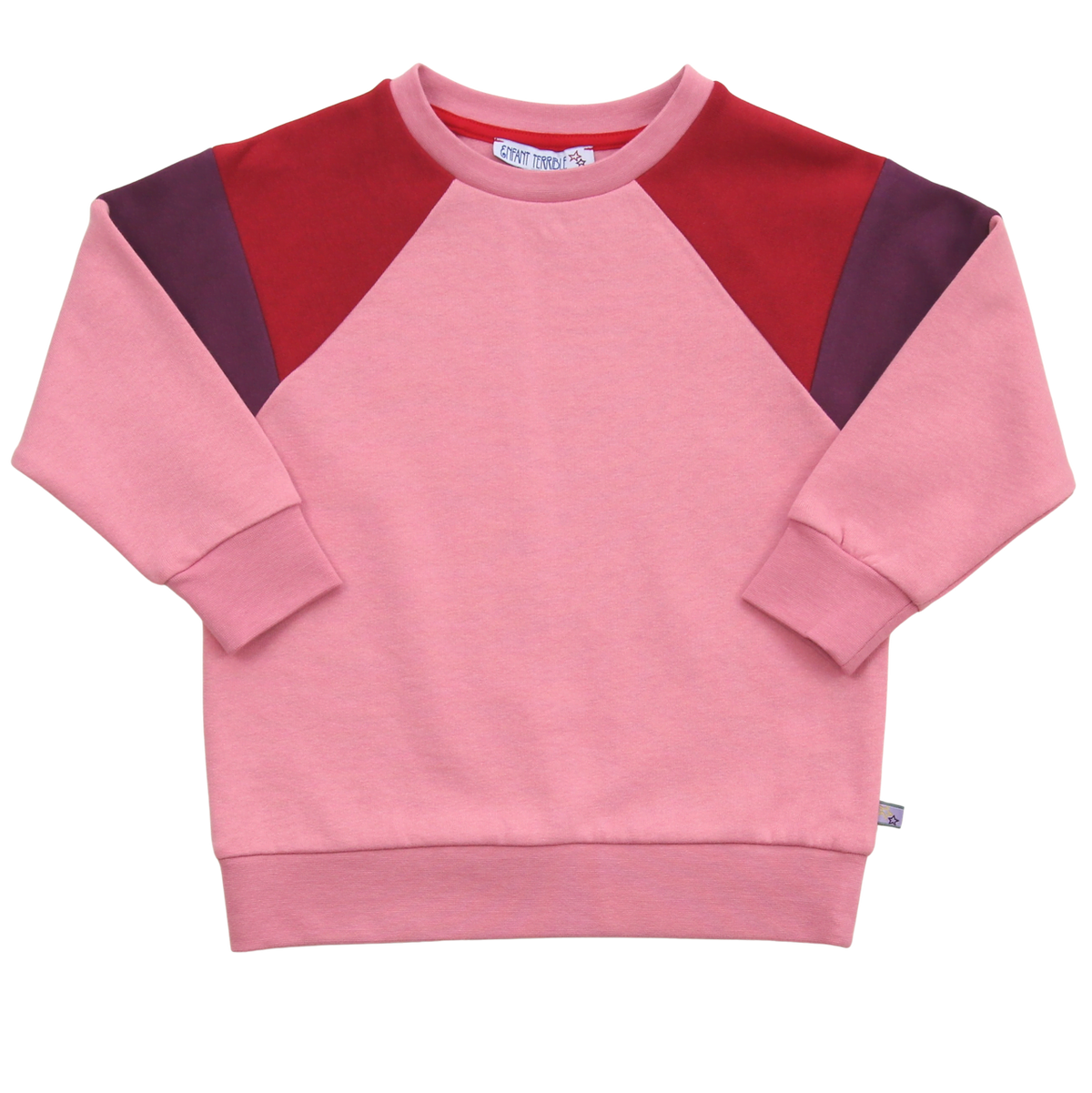 Colourblocking Sweatshirt in candy pink-burnt red