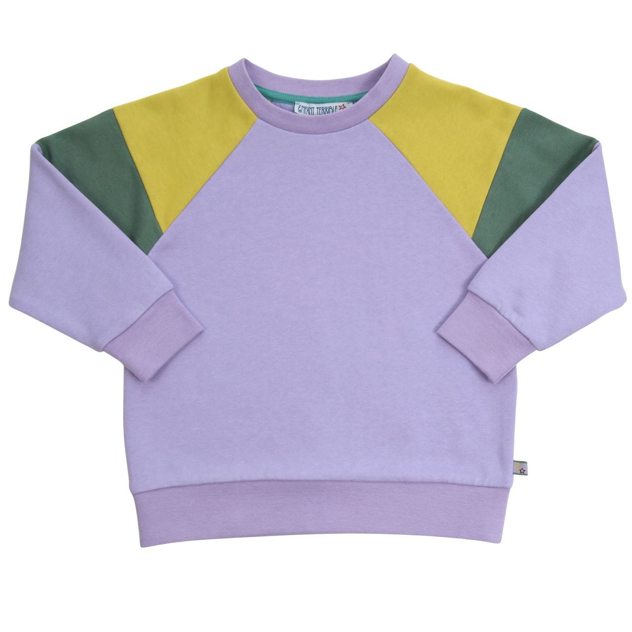 Colourblocking Sweatshirt in lilac-light mustard
