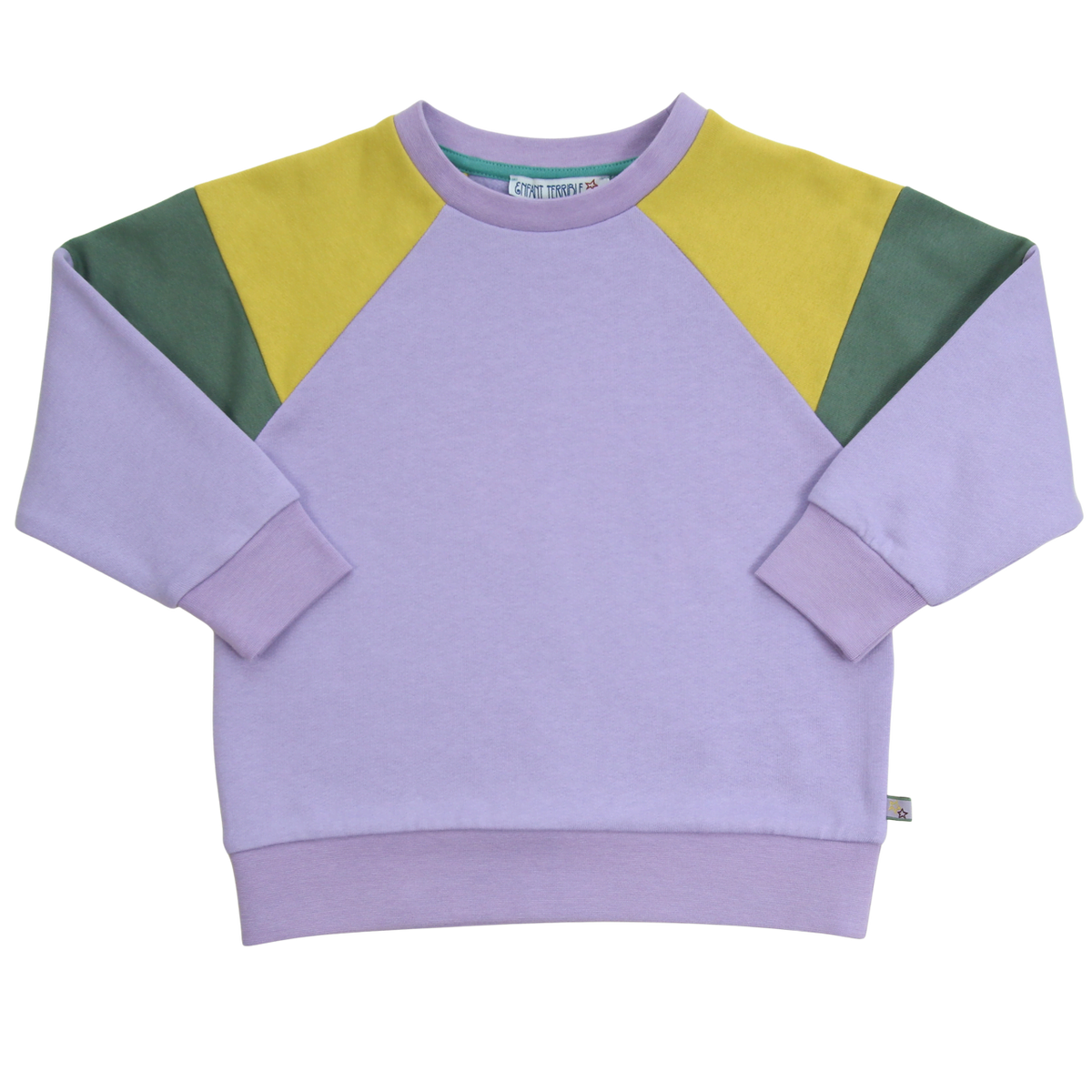 Colourblocking Sweatshirt in lilac-light mustard