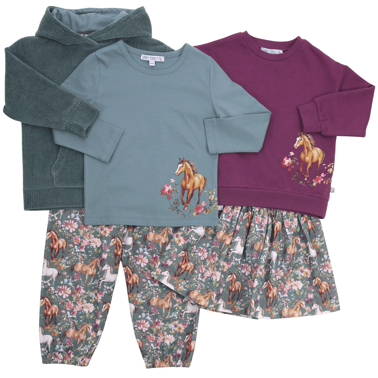 Shirt mit Pferdedruck in pistachio