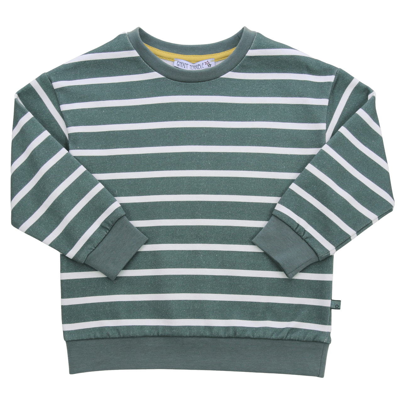 Sweatshirt mit Streifen in pistachio-offwhite