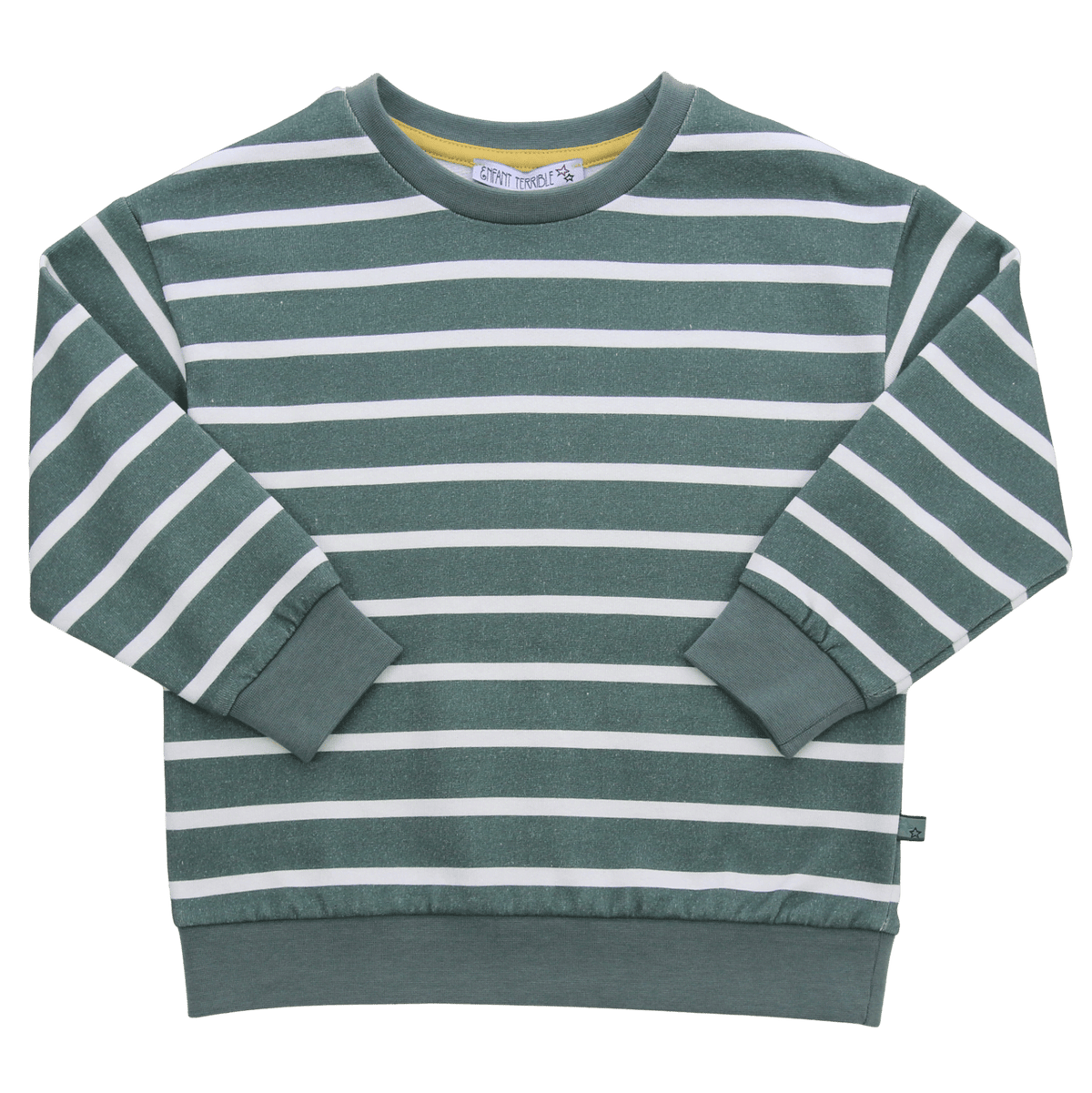 Sweatshirt mit Streifen in pistachio-offwhite
