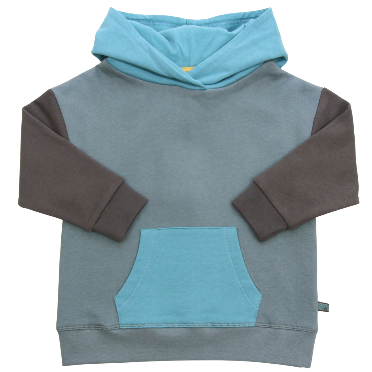 Hoodie Colourblocking in pistachio-moss