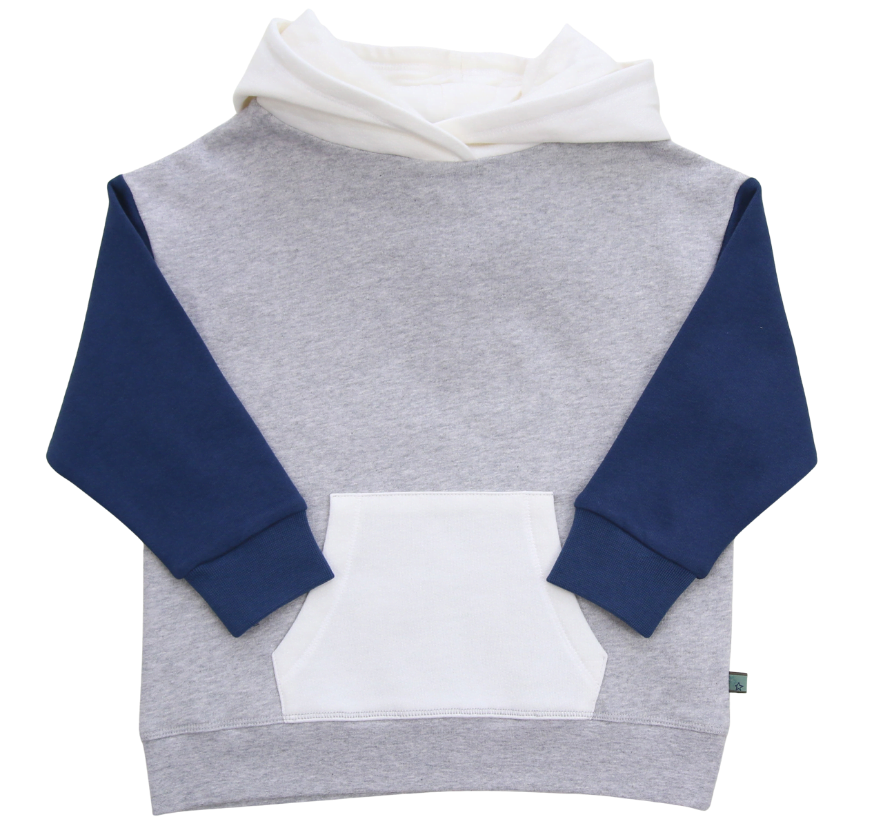 Hoodie Colourblocking in greymelange-midnight