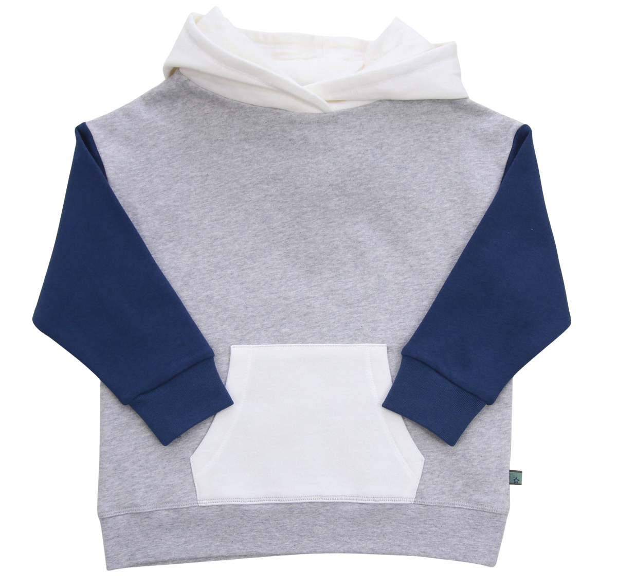Hoodie Colourblocking in greymelange-midnight