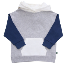 Hoodie Colourblocking in greymelange-midnight