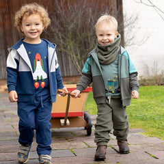 Hoodie Sweatjacke Colourblocking in moss-pistachio