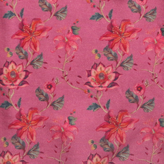 Sweatkleid mit Blumendruck in light aubergine-burnt red