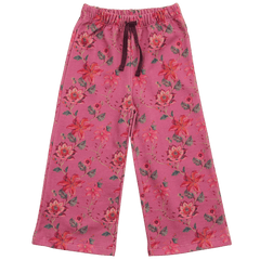 Sweathose mit Blumendruck in light aubergine-burnt red