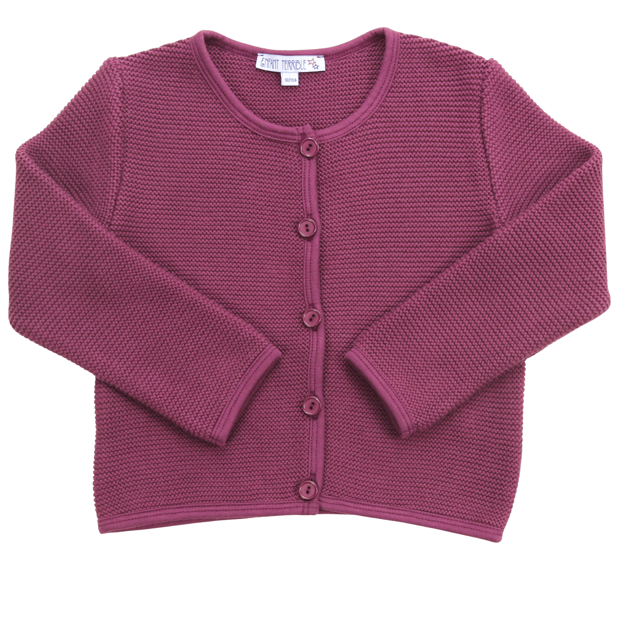 Strickjacke in aubergine