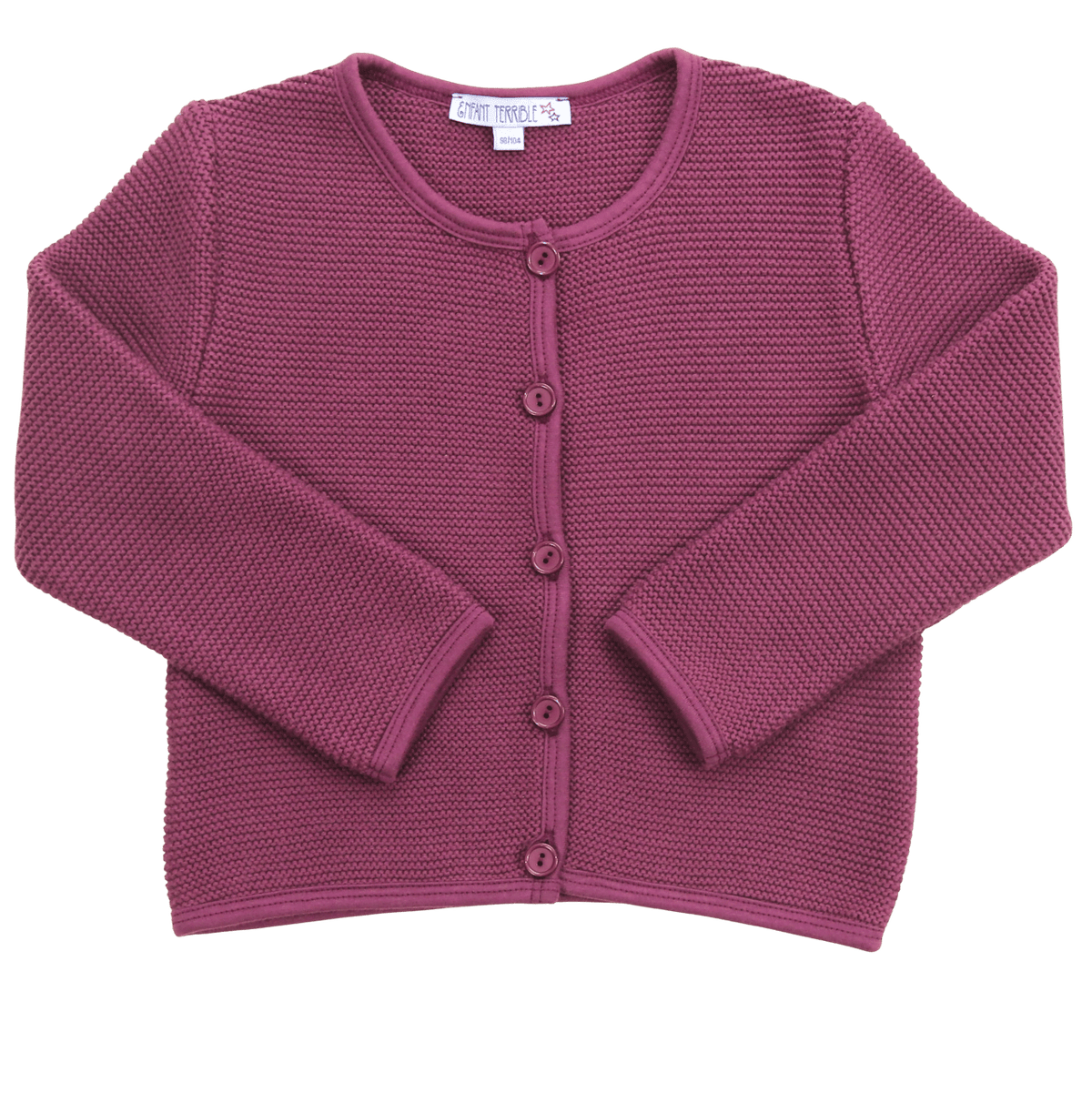 Strickjacke in aubergine