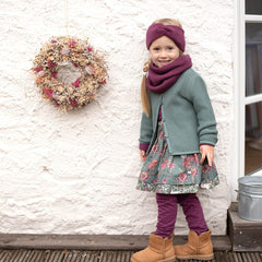 Strick Stirnband in aubergine