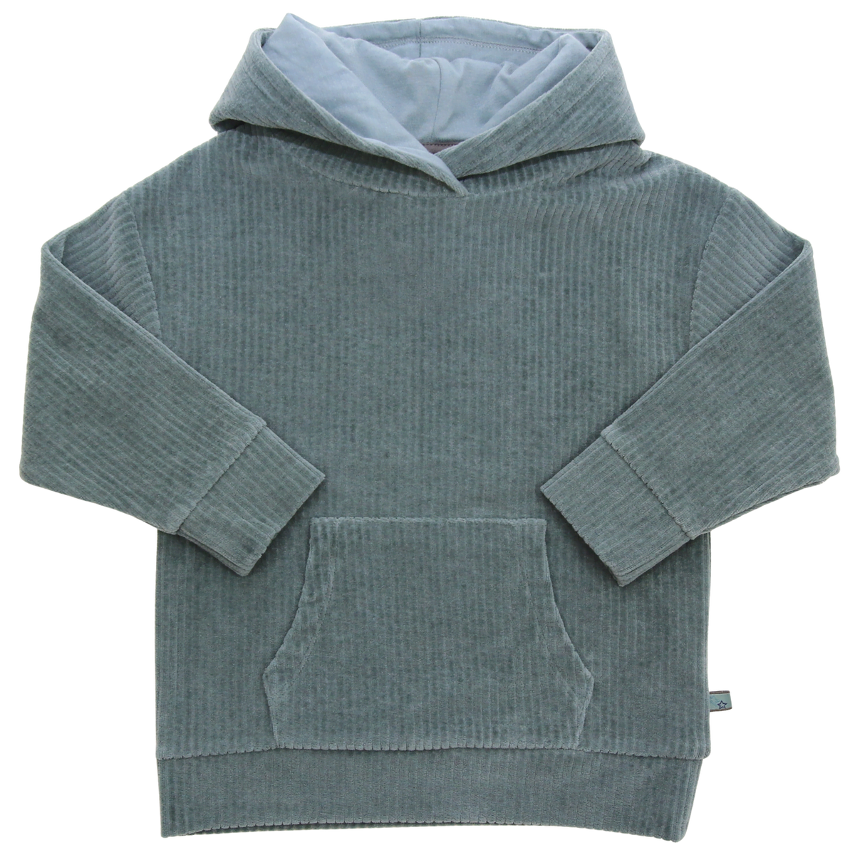 Hoodie Velvet rib in pistachio
