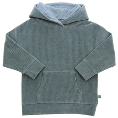 Hoodie Velvet rib in pistachio
