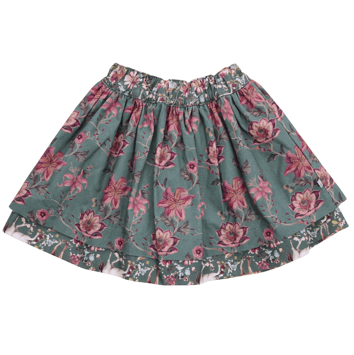 Wenderock Blumen-und Pferdedruck in pistachio-moss