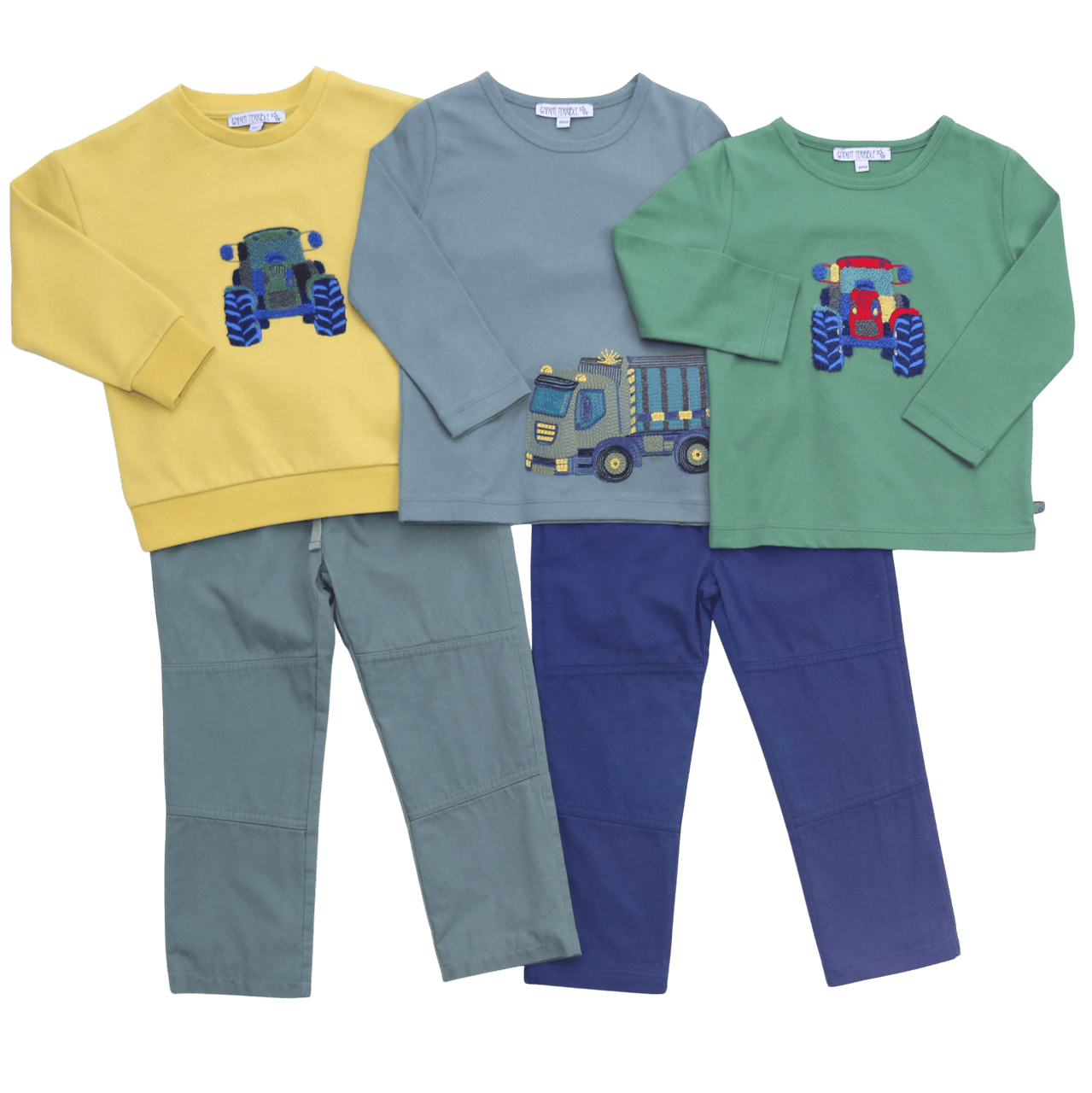 Hose mit Jerseyfutter und gedoppelten Knien in midnight