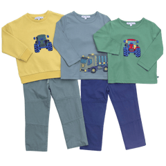 Hose mit Jerseyfutter und gedoppelten Knien in midnight