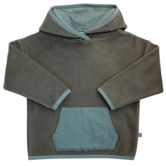 Fleece Hoodie in moss-pistachio
