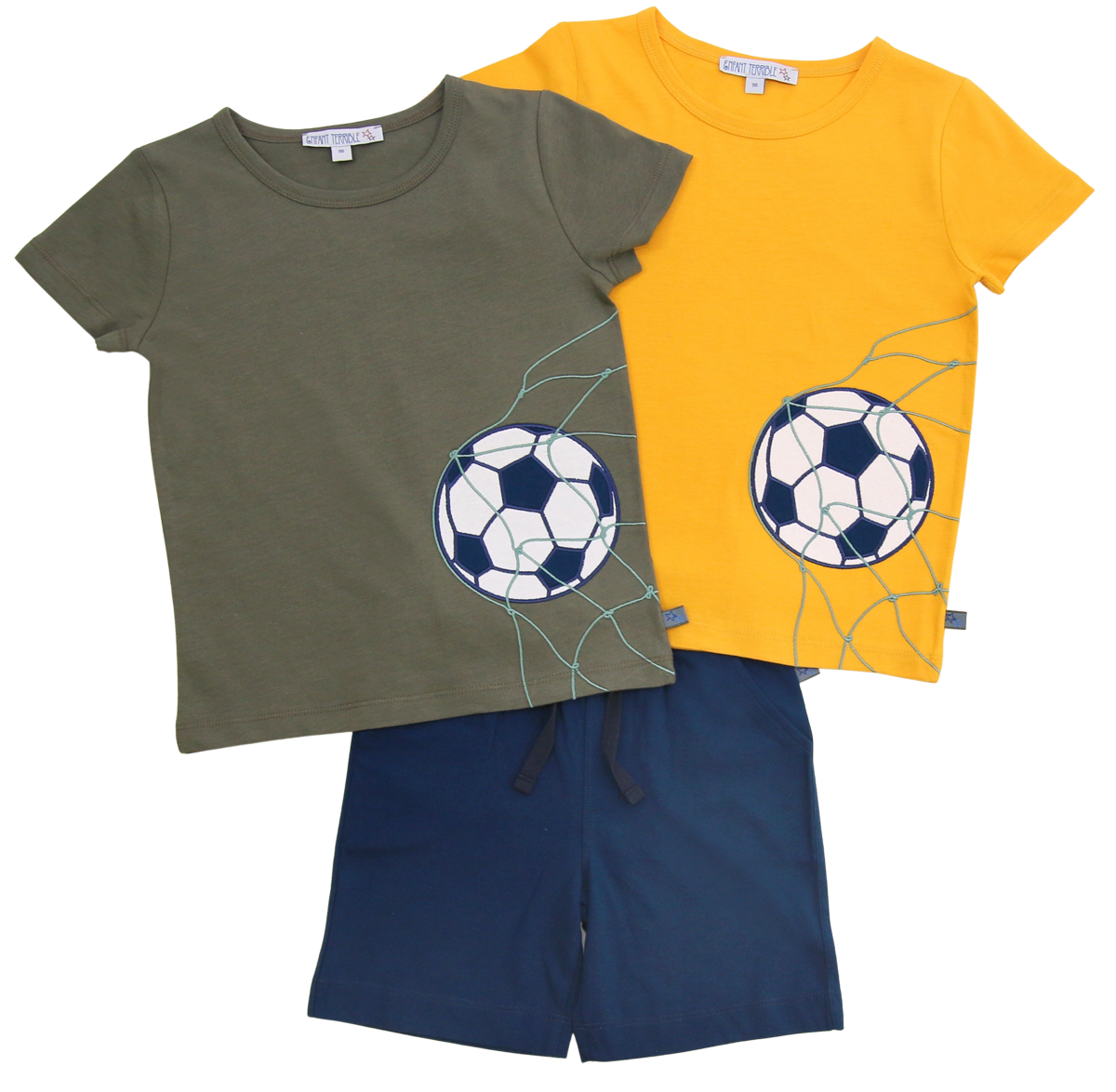 Shirt mit Fußballapplikation in sun