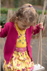 Strickjacke in magenta