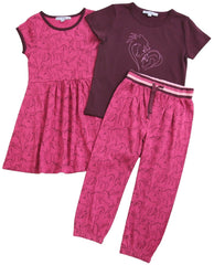 Jersey Hose Pferdedruck in berry