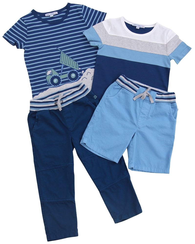 Webshorts mit Rippbund in sky