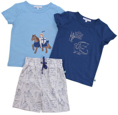 Jersey Shorts Ritterdruck in silvermelange
