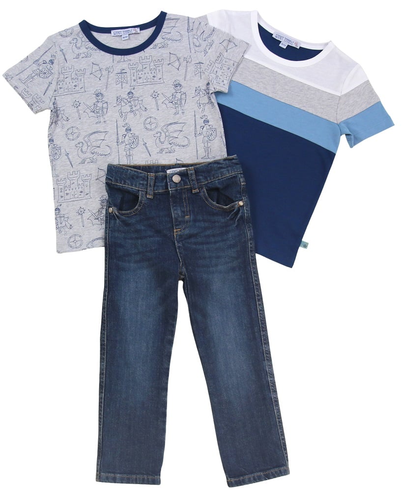 Jeans mit Wascheffekt in jeansblue