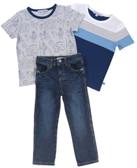 Jeans mit Wascheffekt in jeansblue