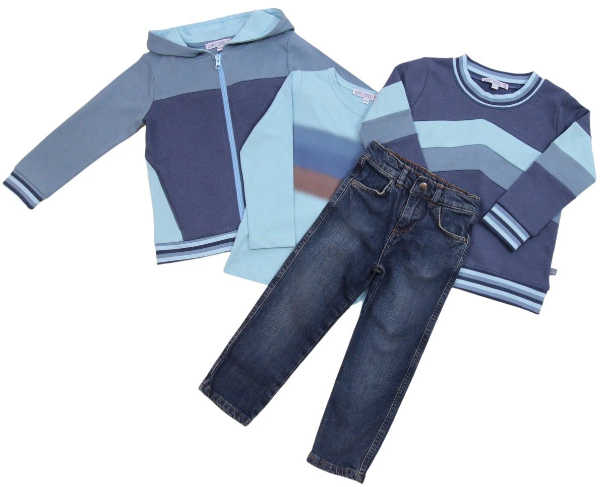 Rundhals Sweatshirt Colourblocking in midnight-jeans