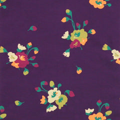 Jersey Große Blumen Dark Grape