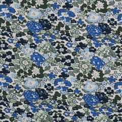 Jerseystoff Blumen Light Blue