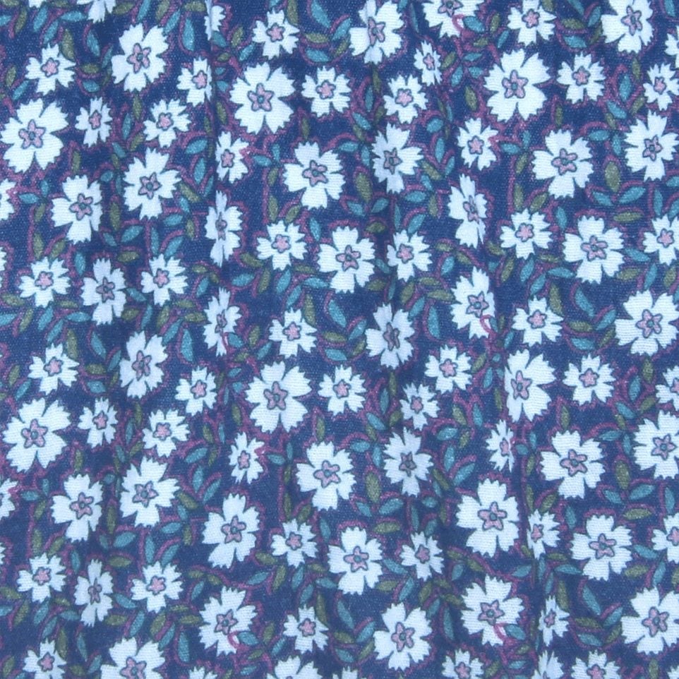 Musselin Blumen Allover Blue