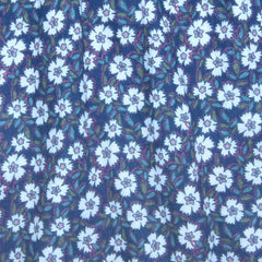 Musselin Blumen Allover Blue